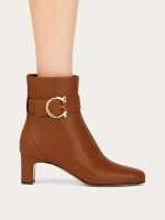 Ferragamo Gancini ornament mid heel ankle boot - Image 4